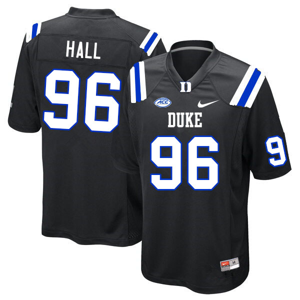 Men #96 Aaron Hall Duke Blue Devils College Football Jerseys Sale-Black